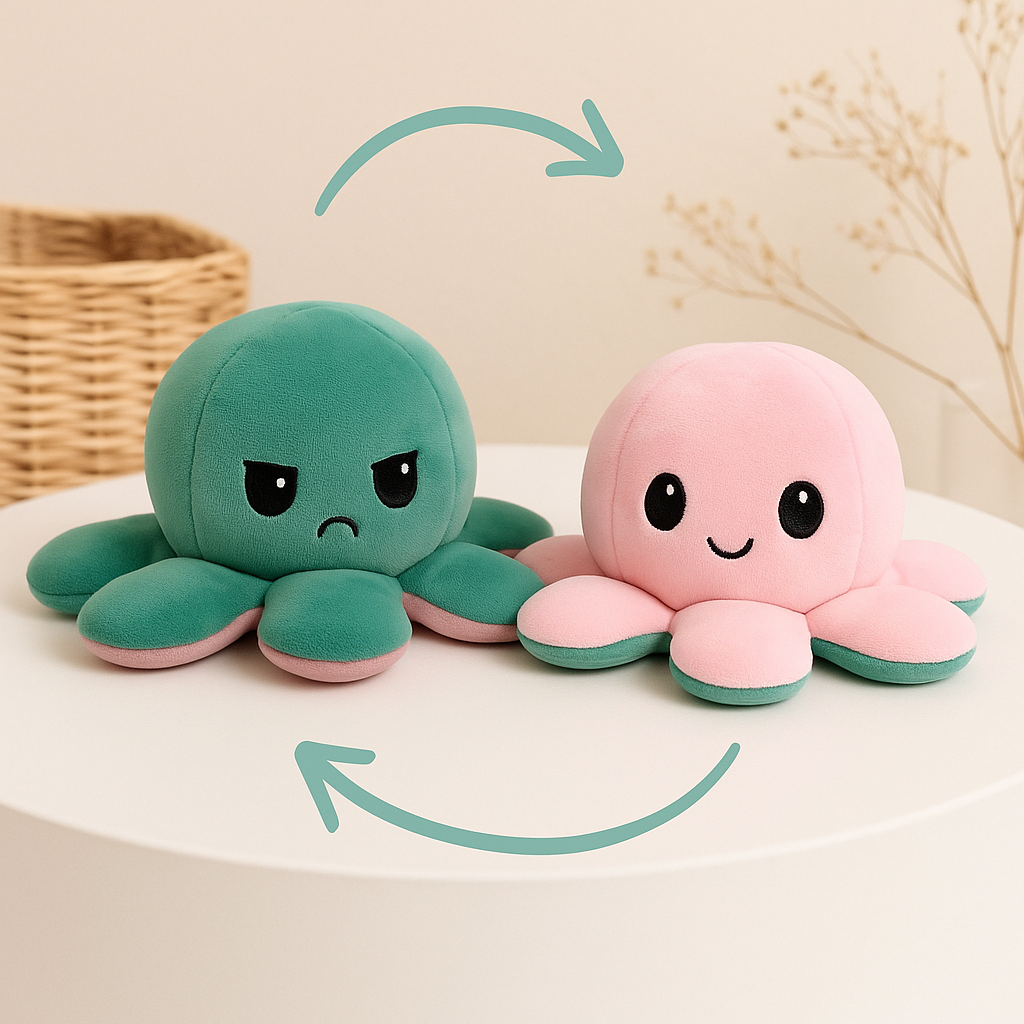 Reversible Octopus Plush Toy
